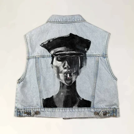 Hand painted denim jacket